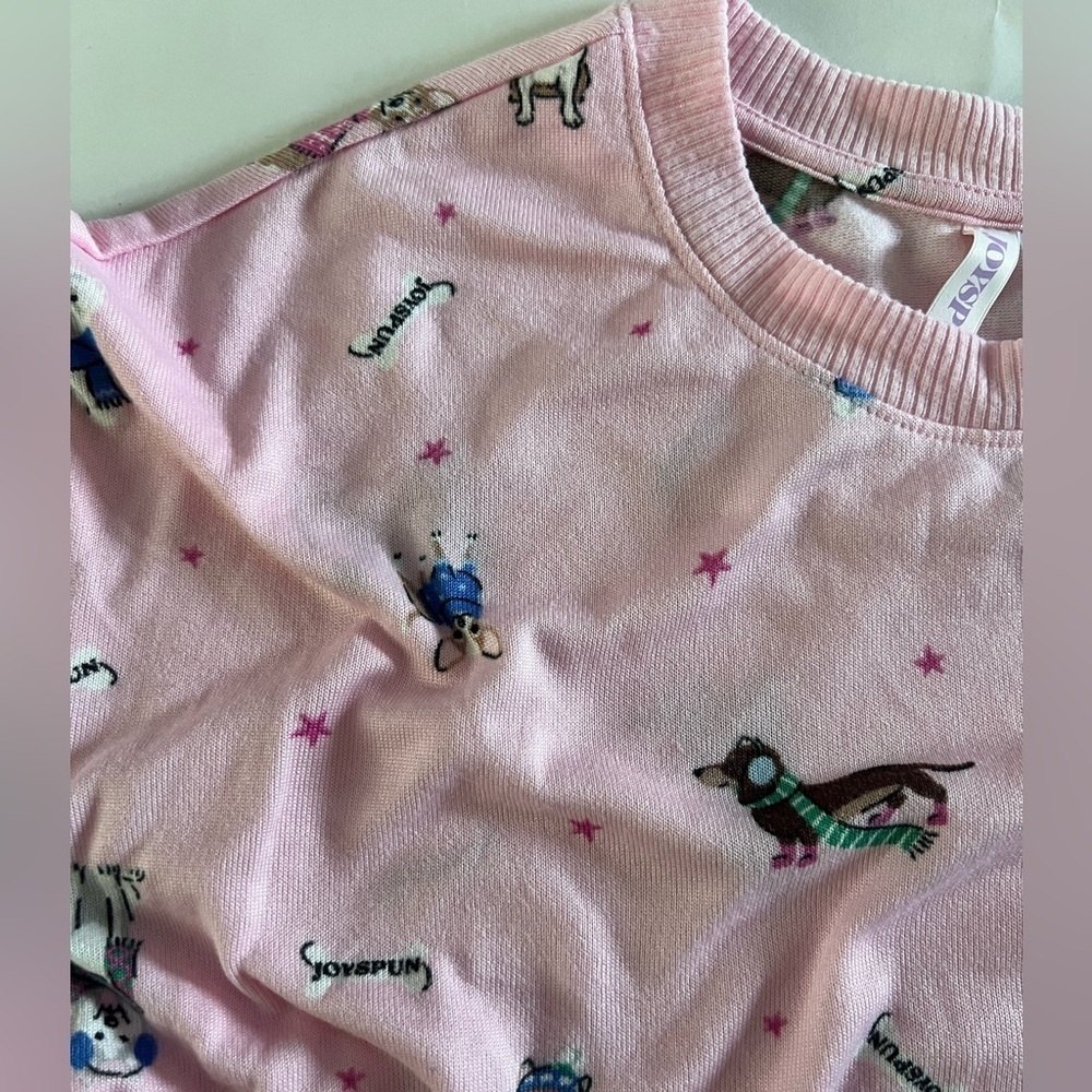 Pink Long Sleeve Shirt with Dog Print - Picture 2 of 4